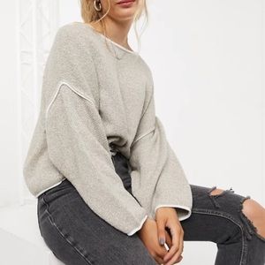 Free people Bardot sweater grey